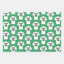 Camisa de futebol em folhas brancas de papel embru