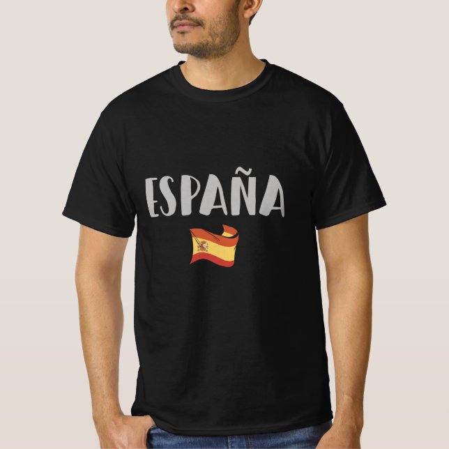 Camisa de Futebol Fã da Espanha Bandeira (Frente)