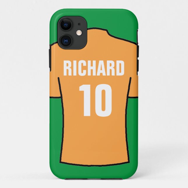 Camisa de futebol na antiga capas de iphone Dourad (Verso)