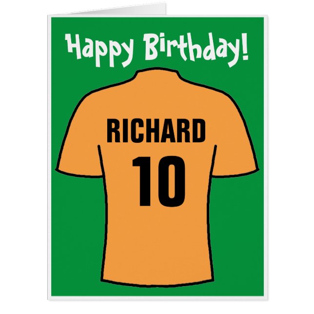 Camisa de futebol no velho cartão de aniversário D (Frente)