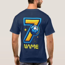 Camisa de futebol número 7 T-Shirt personalizado
