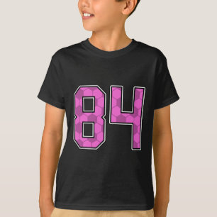 Camisa de Futebol Rosa com Número 84 do Jogador