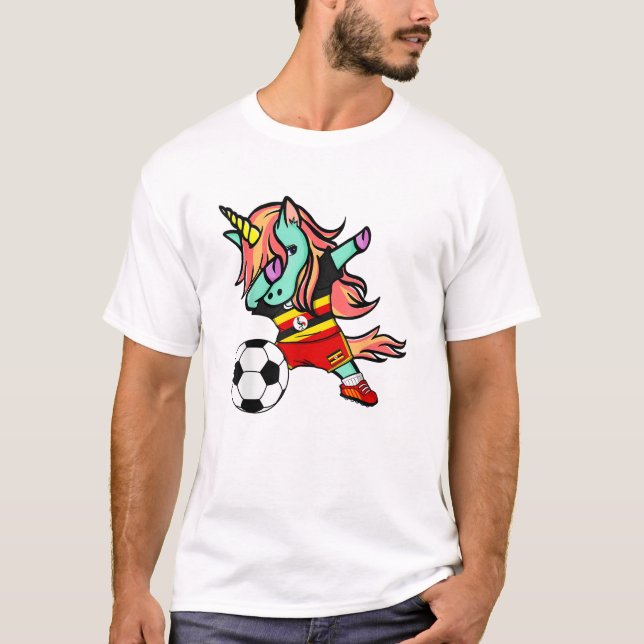 Camisa de Futebol Unicórnio Dab Uganda Jersey de F (Frente)