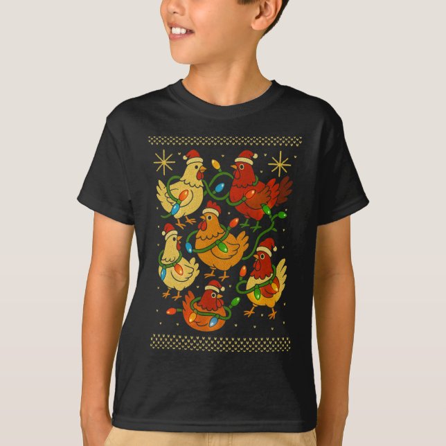 Camisa de Galinha de Natal Feia Fofa, Roupa de Nat (Frente)