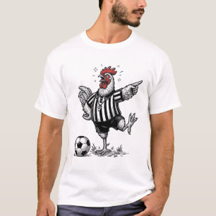 Camisa de Galinha Engraçada de Futebol Gravura Vin
