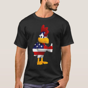 Camisa de Galo de Frango da Bandeira Americana 4 d