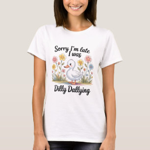 Camisa De Ganso Dallly Dallly   Engraçado Tarde Te