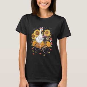 Camisa de Ganso Gato Abóbora Bicicleta Outono Hall