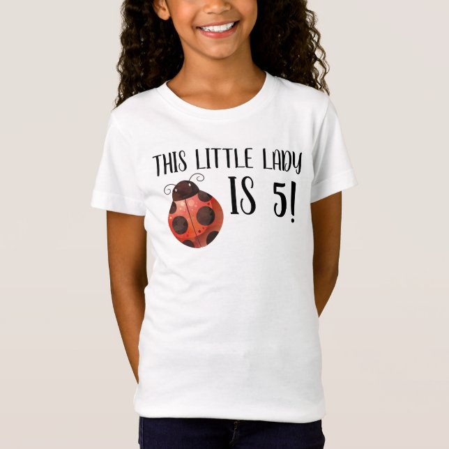 Camisa De Garota De Aniversário De Ladybug (Frente)