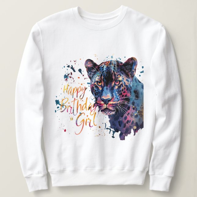 Camisa de garota de aniversário personalizada (Frente do Design)