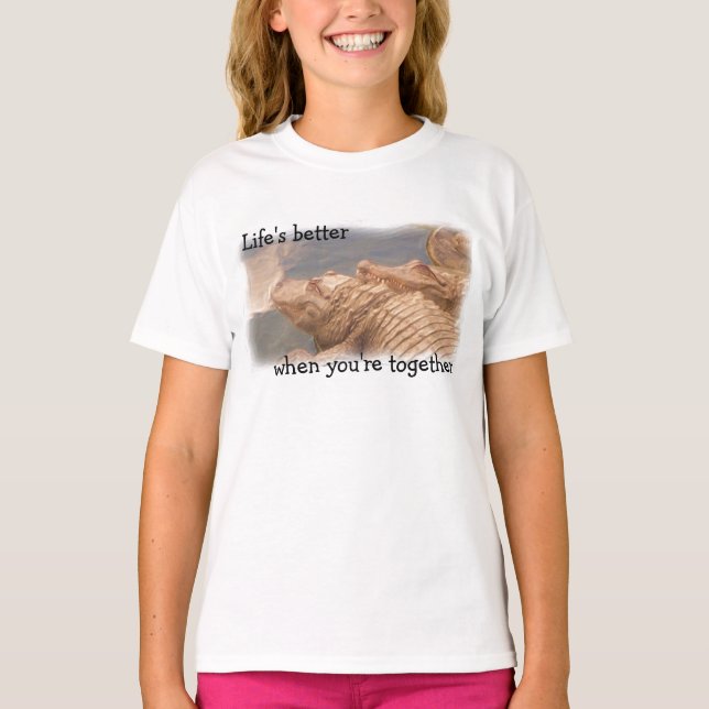 Camisa de garotas bonitinhas de jacaré (Frente)