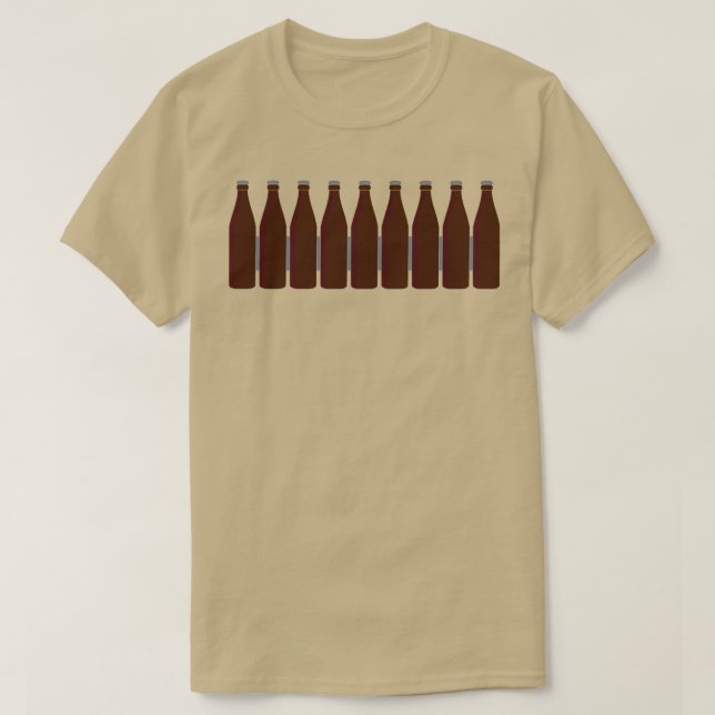 Camisa de garrafas de cerveja Classic TShirt (Frente do Design)