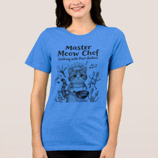 Camisa de Gato Chef Engraçado, Camisa T Master Meo