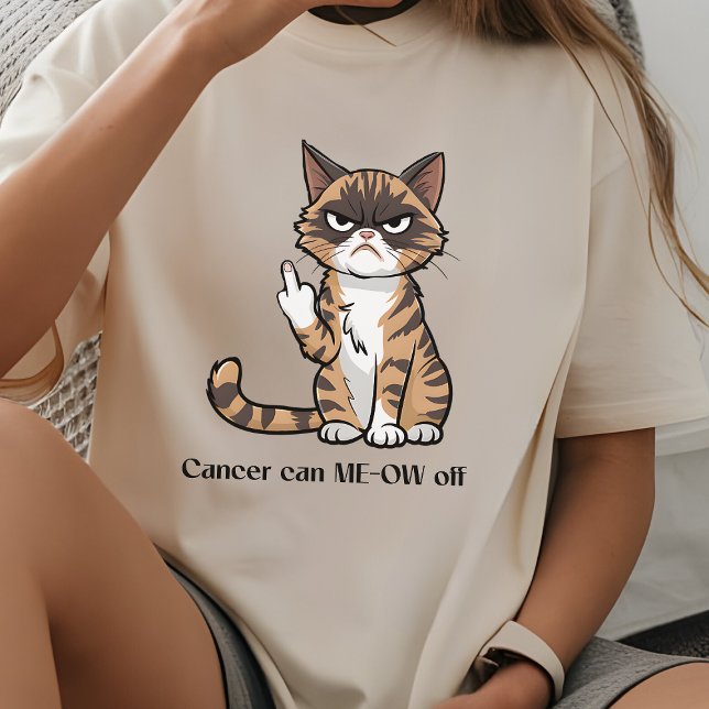 Camisa de gato com raiva de sobrevivente de câncer (Criador carregado)
