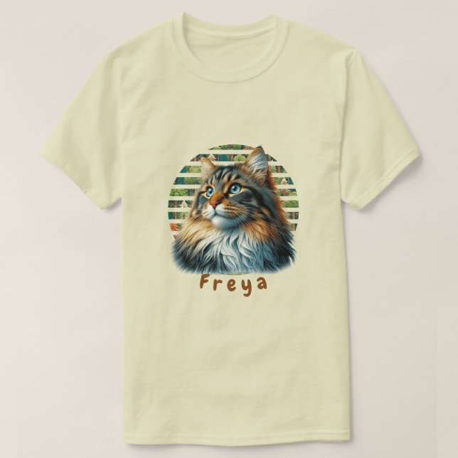 Camisa de Gato da Floresta Norueguesa (Frente do Design)