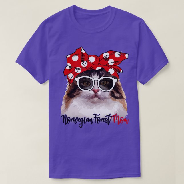Camisa De Gato Da Floresta Norueguesa Cat Mo (Frente do Design)