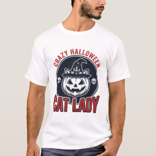 Camisa de Gato de Bruxa Vintage Louca Senhora do G