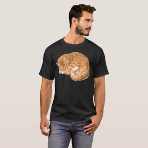 Camisa De Gato De Gato De Laranja-Corte - Presente