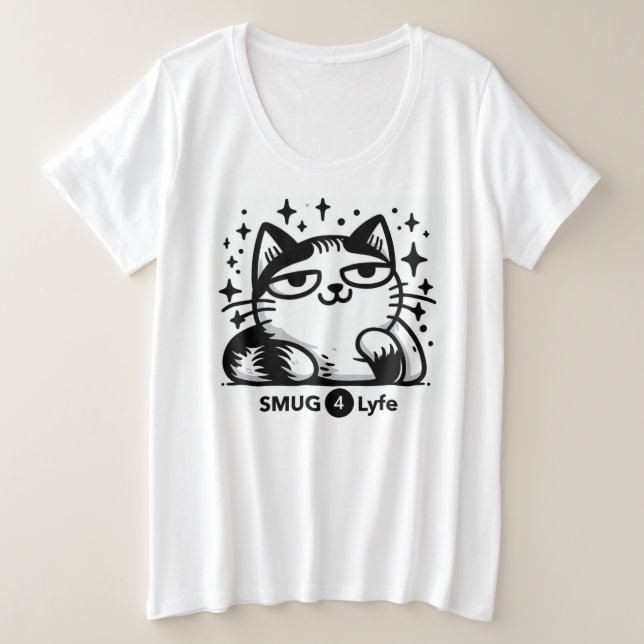 Camisa de Gato de Smug - Coleção de Lyfe SMUG 4 (Frente do Design)