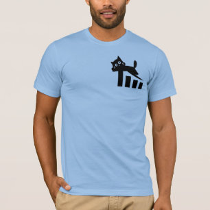 Camisa de gato - Design de felicidade e coração