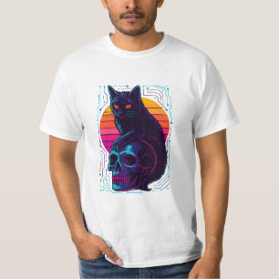Camisa de gato e crânio - Abstrato