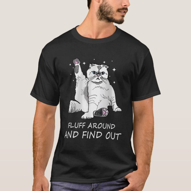 Camisa De Gato Engraçada E Descobre Mulheres (Frente)