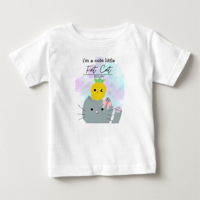 Camisa de gato gordo e criança (Frente)