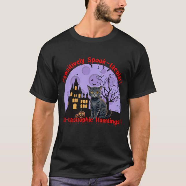 Camisa de Gato Halloween | Suéter de Halloween | Q (Frente)