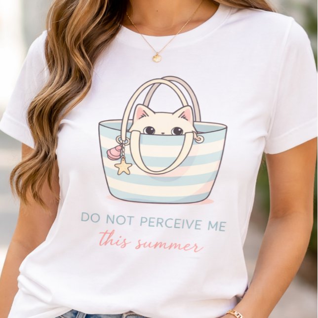 Camisa de Gato Introvertido Engraçado Não Me Perce (do not perceive me shirt, introvert cat shirt, cute cat graphic tee, kawaii aesthetic shirt,)