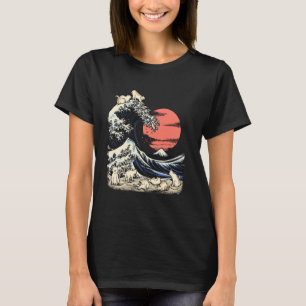 Camisa de Gato Japonês Gato Onda de Kanagawa Hokus