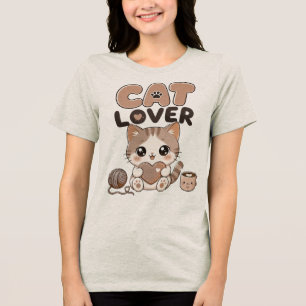 Camisa de Gato Kawaii Fofa Adorável Camiseta de Ga