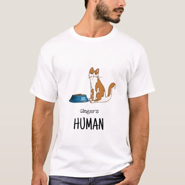 Camisa de Gato Laranja e Branco (Frente)