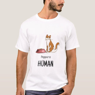 Camisa de Gato Laranja e Branco