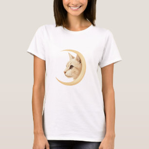 Camisa de Gato-Lua - Design Gatinho