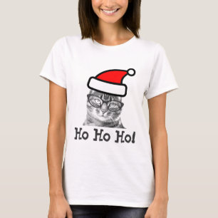 Camisa de gato natalino Ho Ho!