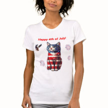 Camisa de Gato Patriótica, Camisa de Bandeira Amer