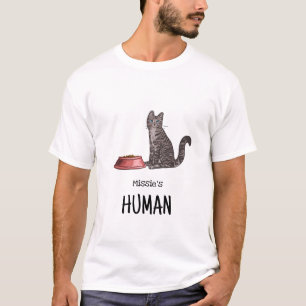 Camisa de Gato Tabby Cinza Escuro