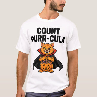 Camisa de Gato Vampiro Divertido Conde Purr-cula