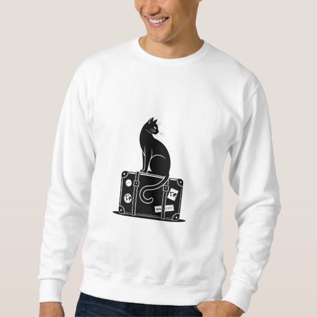 Camisa de gato Viagem minimalista (Frente)