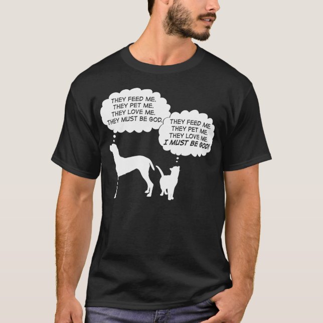 Camisa de gatos e cães (Frente)
