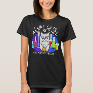 Camisa De Gatos E Ciências, Camiseta De Gato, T-Sh