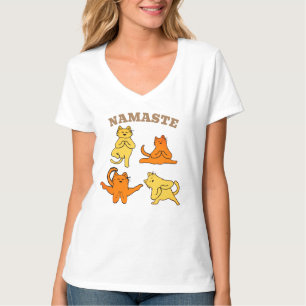 Camisa De Gatos Namastê - Jovem Gato Engraçado