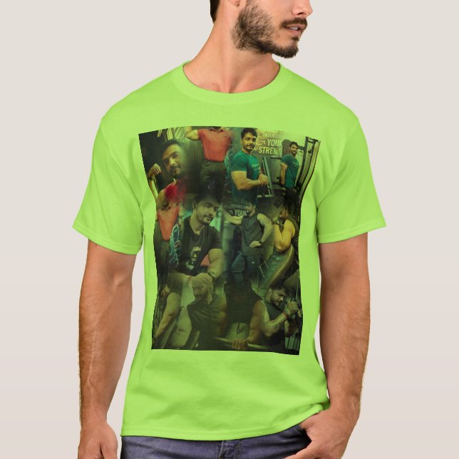 Camisa de gim Artigos impressos de algodão (Frente)