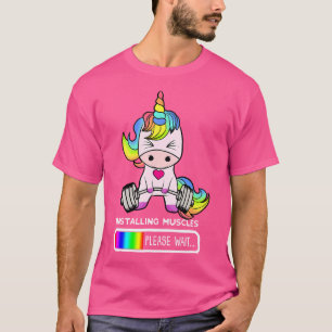 Camisa de ginástica do Unicórnio Instalando Múscul