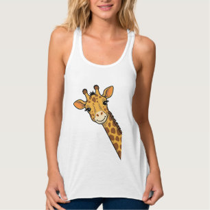 Camisa de Girafa Olhando de Relance com Gravura Vi