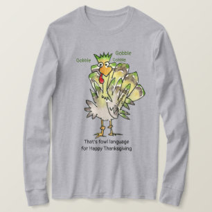 Camisa De Gobble Da Turquia Verde