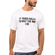 Camisa de Golfe Branca Engraçada para Homens