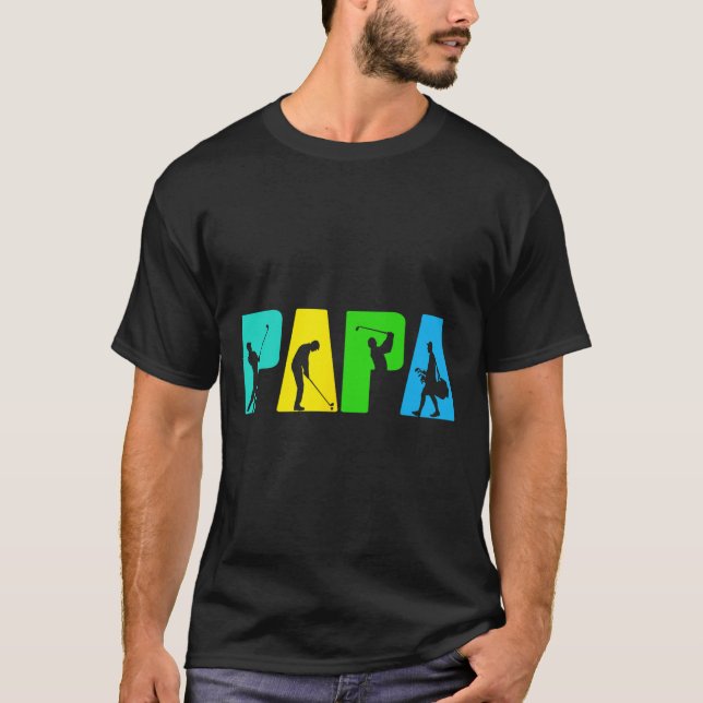 Camisa De Golfe Do Papa Golfer. Presentes De Golfe (Frente)