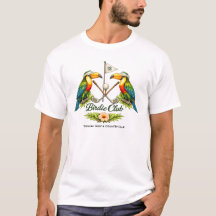 Camisa de Golfe Personalizada Vintage Toucan Birdi