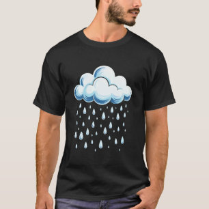 Camisa de Gota de Chuva de Nuvens Brancas para Adu